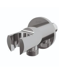 Round Wall outlet with combined hand shower holder CP